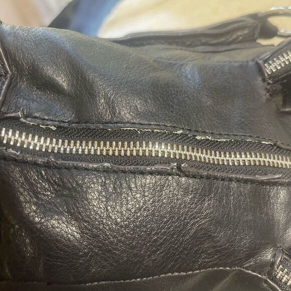 B Makowsky leather Black large shoulder bag gold & Silver tone hardwares. - Picture 16 of 16